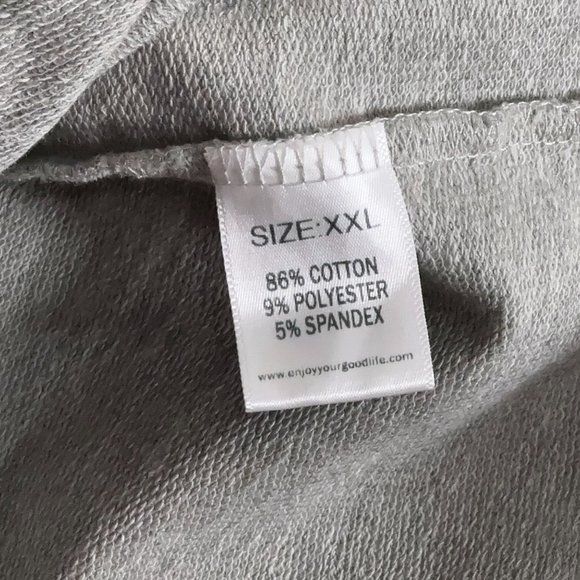 Goodlife Micro Terry Crewneck Sweatshirt Cotton Blend in Grey Heather Men's XXL - Picture 6 of 6